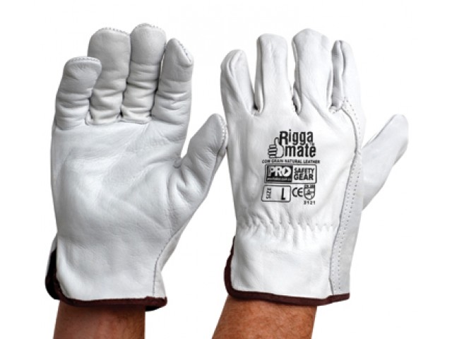 Riggamate Cow Grain Natural Leather Glove