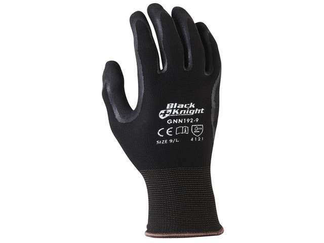 Black Nitrile Hydropellent Palm Gloves