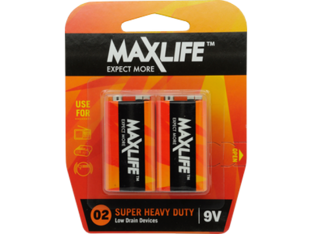 Battery 9V Max Life Alkaline