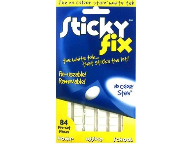 Stickyfix White Tak (Re-usable & Removable) 84 Pre-cut Pieces