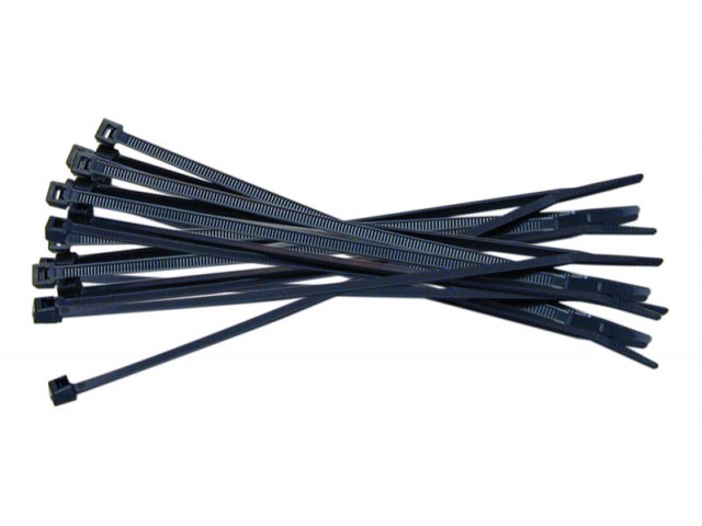 200mm BLACK Cable Ties (Pack/100)